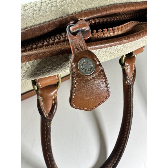 Dooney & Bourke Norfolk Domed Satchel Bag Taupe Tan Brown Purse Leather Handbag - Picture 14 of 16